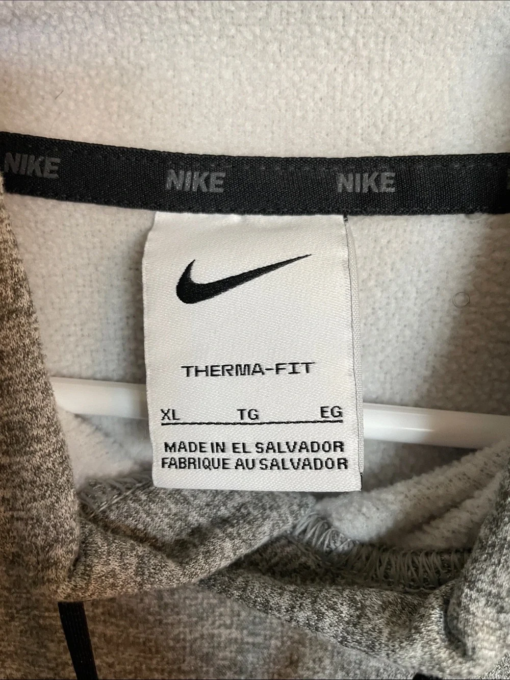 Nike Gray Crewneck Sweatshirt with Black Swoosh